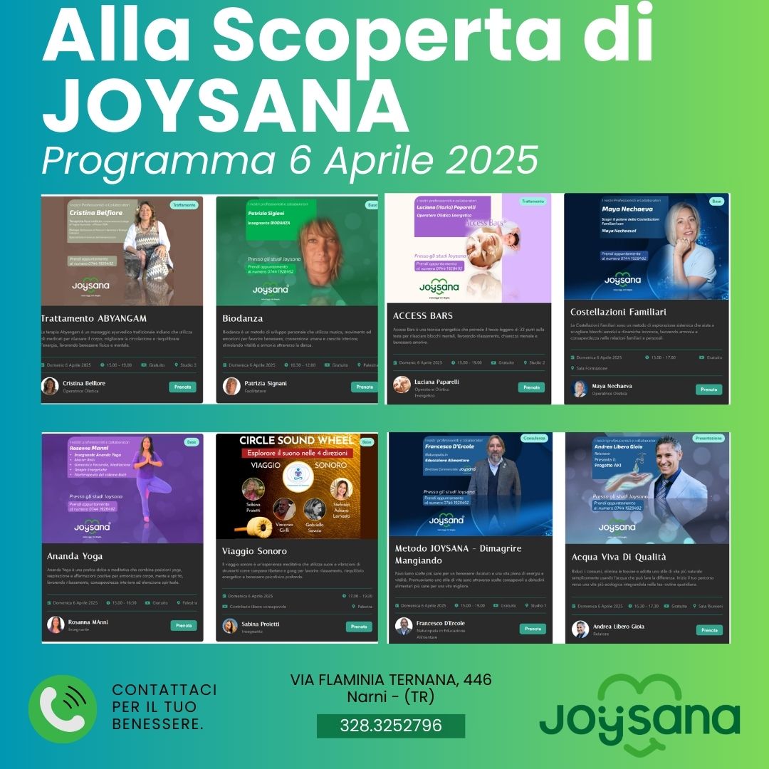 “Alla Scoperta di JOYSANA – Domenica 6 Aprile 2025”
